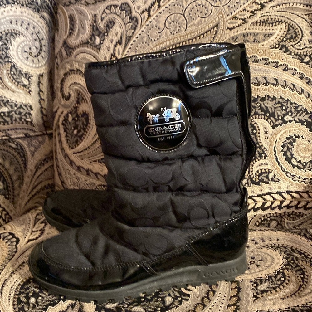 Coach snow/rain boots. Black